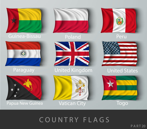 用铆钉钉住布满阴影的国旗图片下载