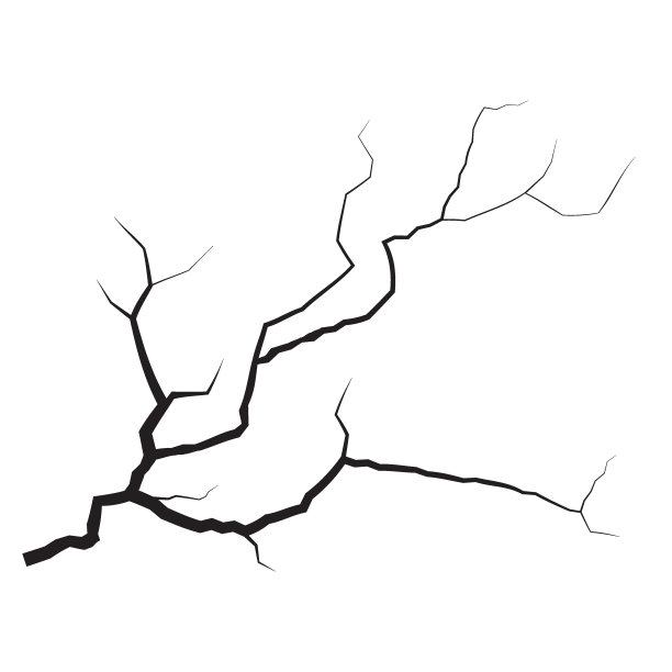 地面裂缝。地震和地面产生裂缝、孔洞效应、龟裂和破坏墙体纹理。矢量插图可以用于主题地震，崩溃，破坏。图片下载