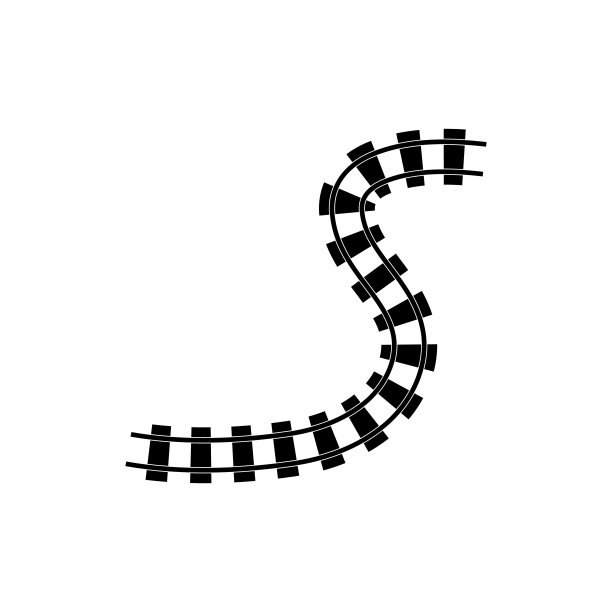 轨道列车方式矢量图像图片下载