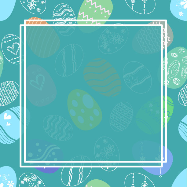 五彩缤纷的复活节彩蛋横幅背景。图片下载