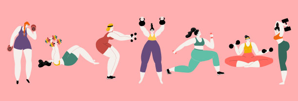 带着哑铃的胖女孩图片下载