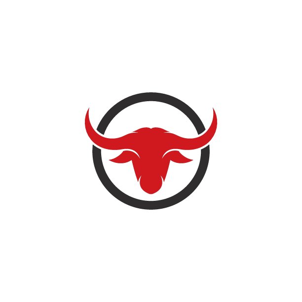 牛头标志矢量图标插图图片下载