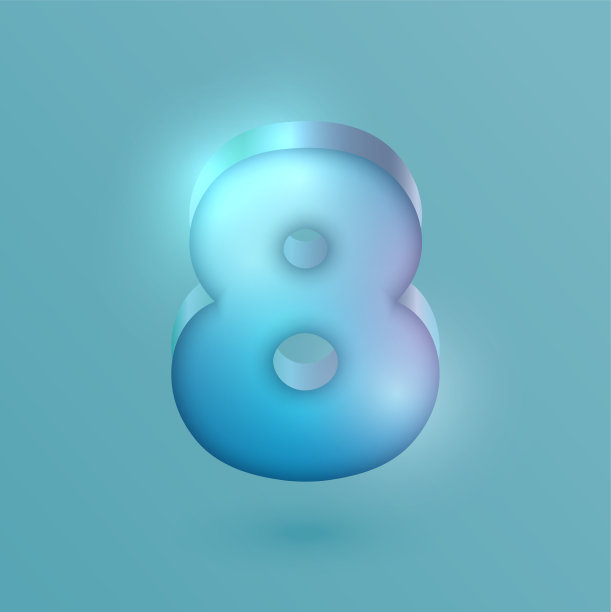 3D现实霓虹角色，矢量图片下载