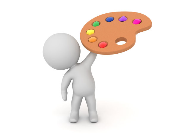 3D角色提高艺术家画家调色板图片下载