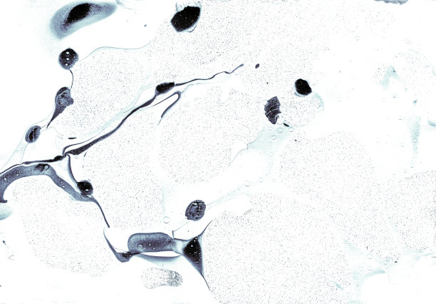 水墨质感液体艺术，灯光背景。靛蓝几何水彩画滴，丙烯酸混合流，蓝绿色水彩。青色液体混合插图图片下载