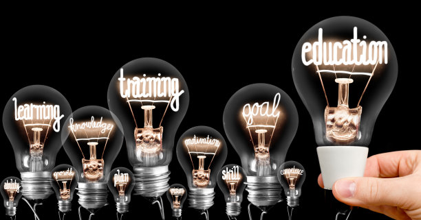 具有教育理念的灯泡图片下载