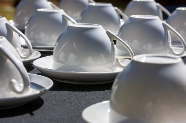 几个传统的空白咖啡杯图片下载