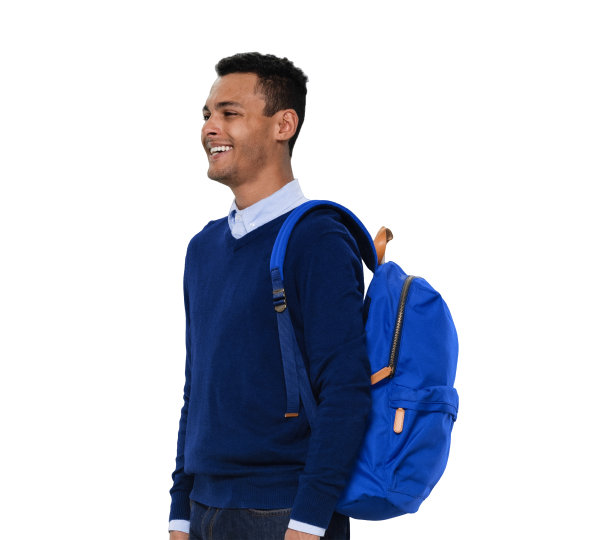 z一代年轻男性穿着裤子站在白色背景前图片下载