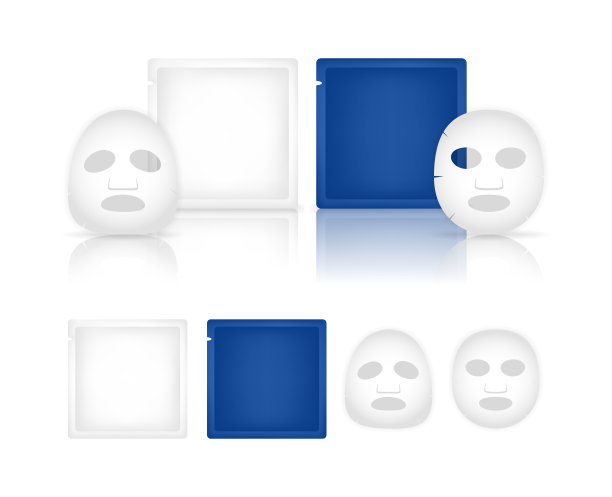 面膜和香囊隔离在白色背景上。矢量插图。图片下载