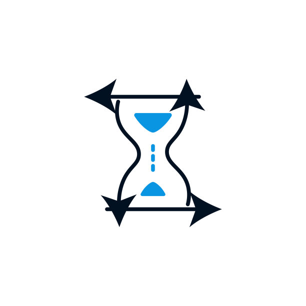 沙漏图标简单的黑色沙漏符号向量图片下载