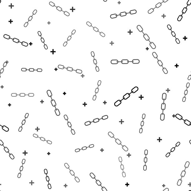 黑链链接图标隔离无缝模式上的白色背景。单一的链接。矢量图图片下载