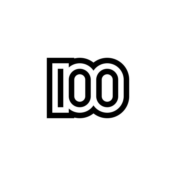 数字100矢量图标设计图片下载