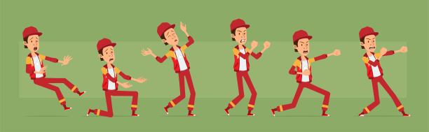 卡通搞笑运动员人物大矢量集图片下载