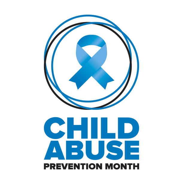 防止虐待儿童月。每年四月在美国庆祝。阻止孩子暴力。儿童保护安全月。统一为儿童。海报、横幅、背景。矢量图图片下载