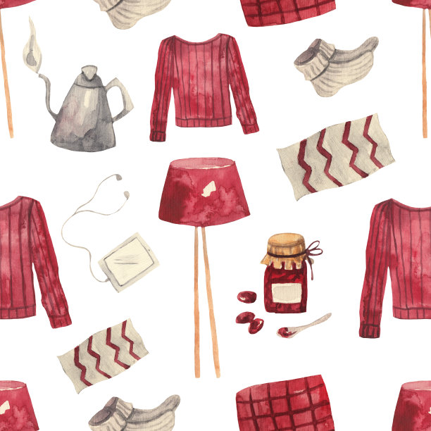 无缝水彩舒适模式素材图片