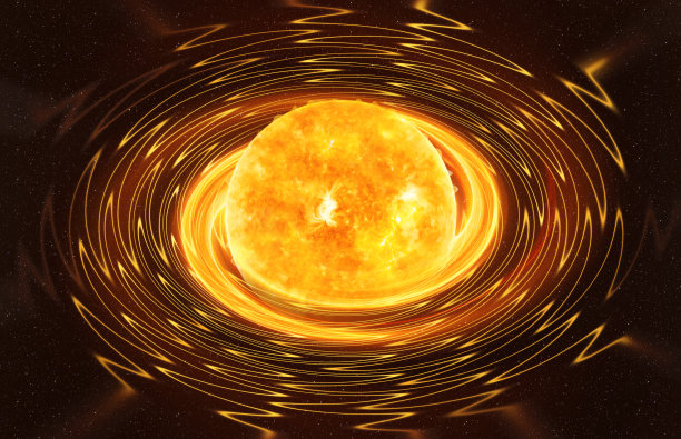 磁星对黑暗星空的艺术视觉，这张照片的元素由美国宇航局提供图片下载