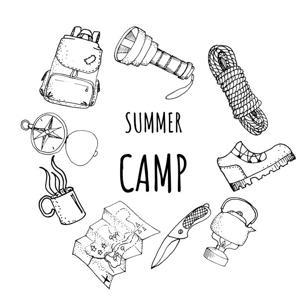 手绘卡片模板矢量插图图片下载