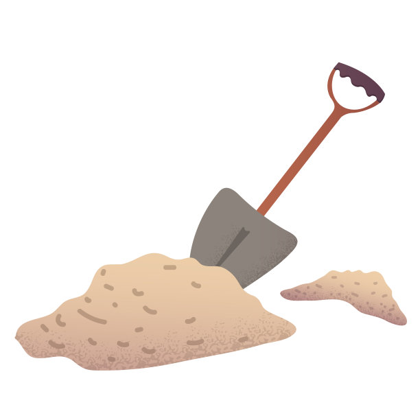 铲挖坑插图图片下载