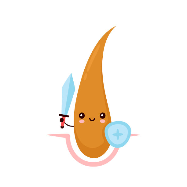 强壮健康的头发与盾牌和剑图片下载