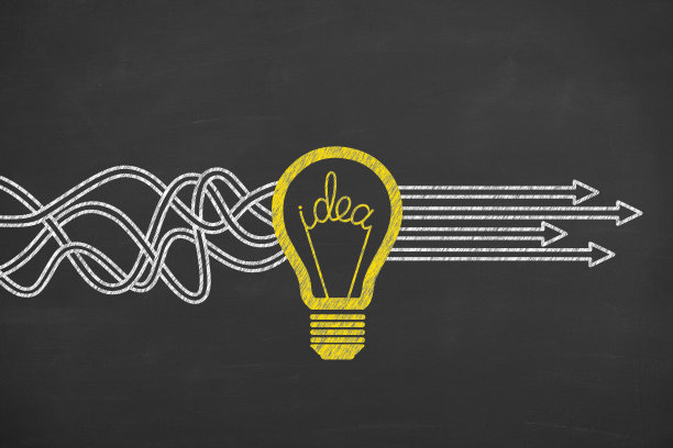 创新的想法解决概念在黑板上图片下载