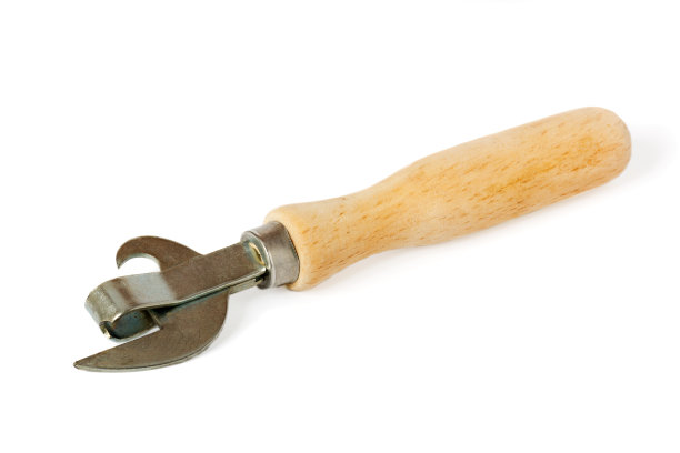 木柄开瓶器孤立在白色上图片下载