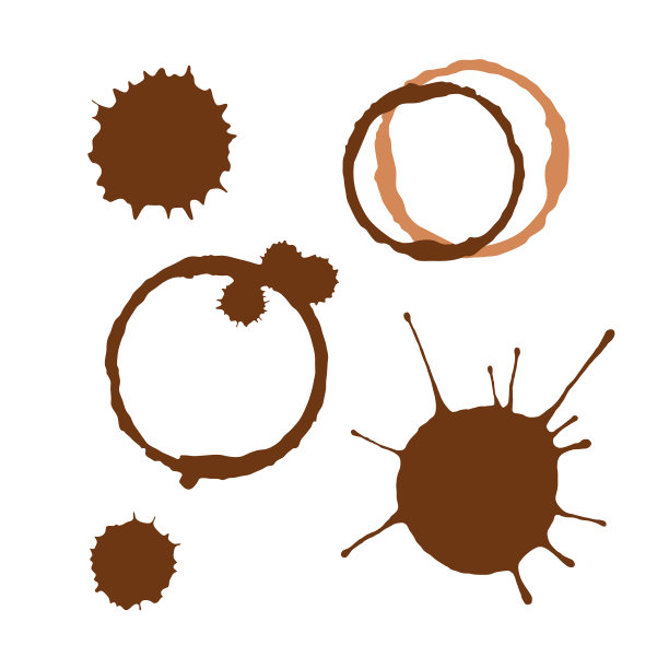 咖啡斑点作为设计元素图片下载