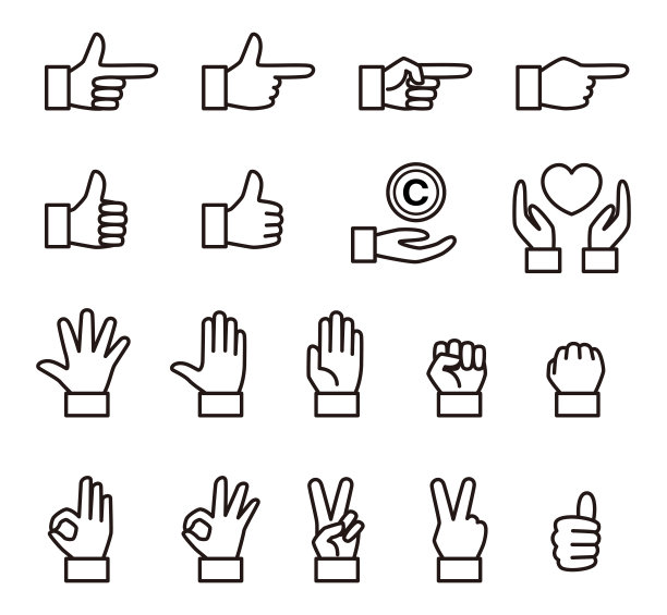 手的图标素材图片