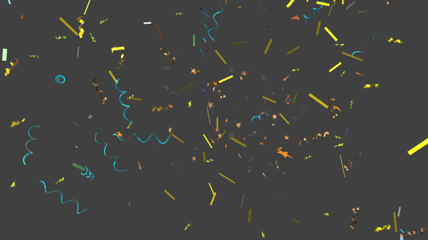 五彩缤纷的五彩纸屑飘落。提供裁剪路径，提取背景。图片下载