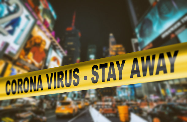 冠状病毒检疫在纽约时代广场图片下载