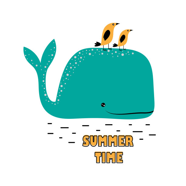 卡与鲸鱼在斯堪的纳维亚风格图片下载