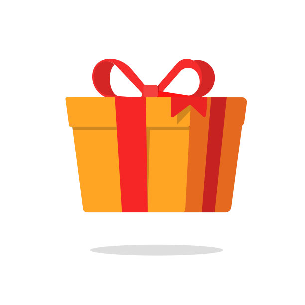 礼物盒或礼物纸包图标矢量平面卡通孤立在白色背景现代符号剪贴画图片下载