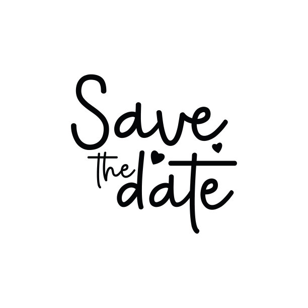 保存日期-婚礼刻字设计。矢量插图。股票插图图片下载
