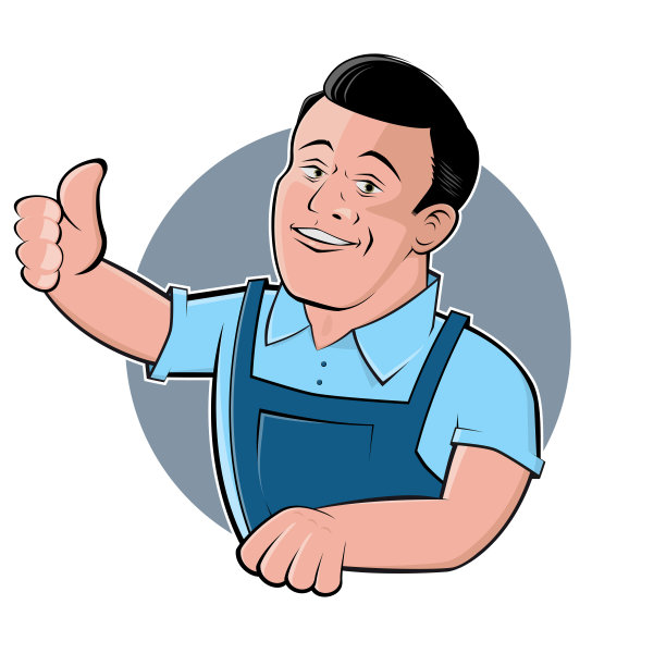 有趣的卡通标志插图的一个英俊的工匠图片下载