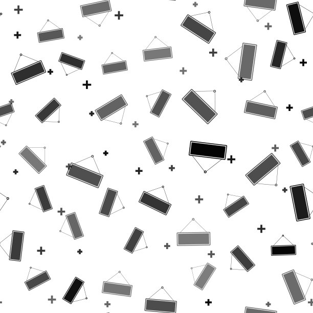 黑色招牌悬挂图标孤立无缝模式上的白色背景。适用于广告酒吧、咖啡厅、酒吧、餐厅。矢量图图片下载