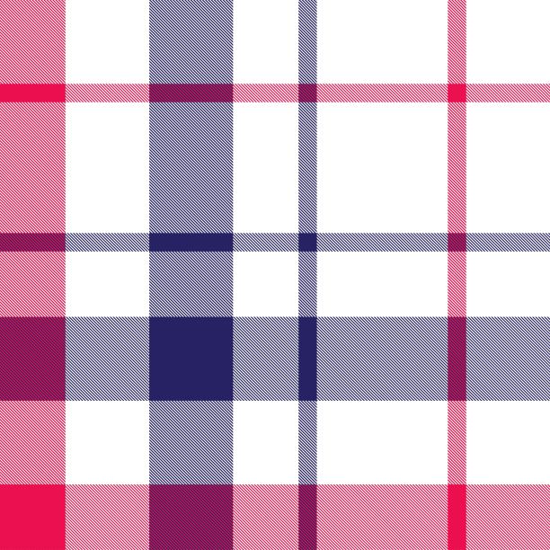 彩色经典现代格子呢无缝印花/图案向量图片下载