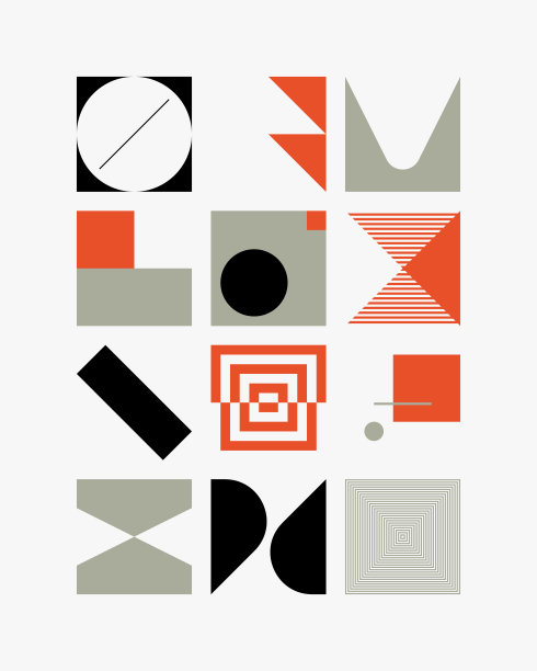 中世纪抽象矢量图案设计图片下载