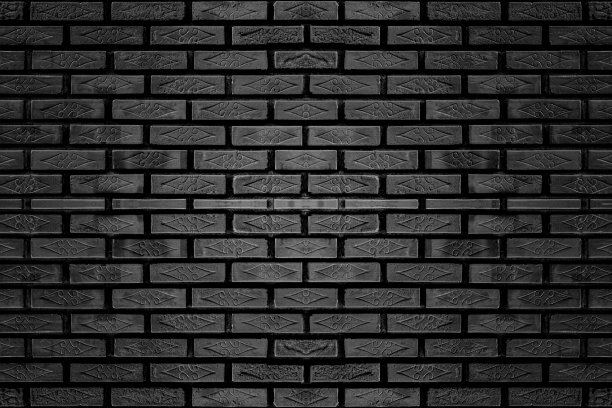 黑色纹理与砖墙横幅网站或背景。图片下载
