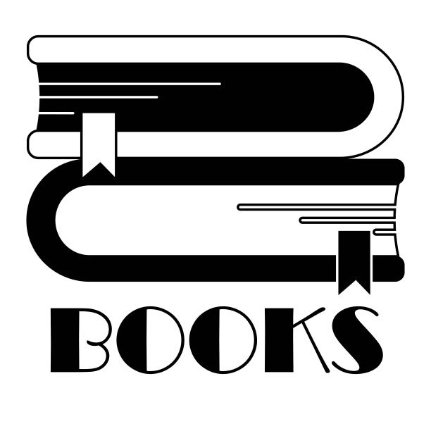 教育书籍图标在黑色孤立的白色背景。向量EPS 10图片下载