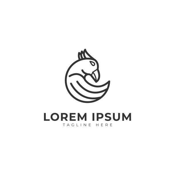 鹰单线矢量图标插图图片下载