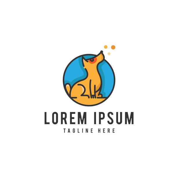 宠物商店与狗单线矢量图标插图图片下载