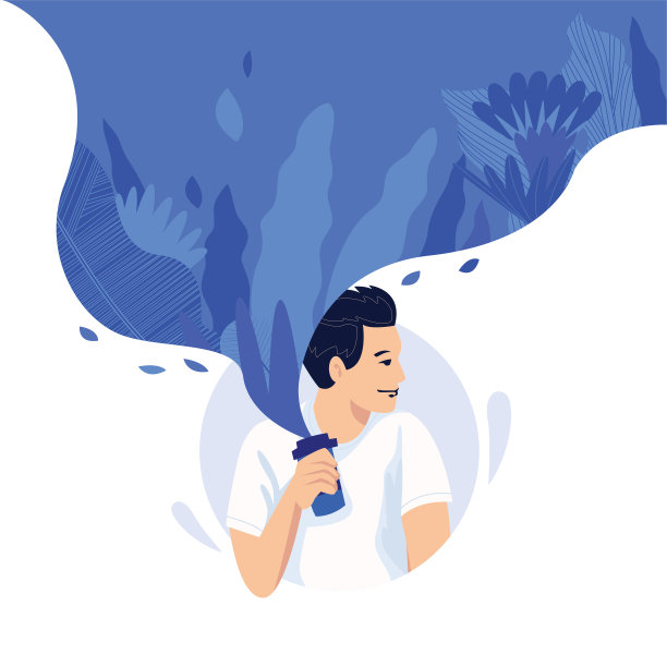 咖啡休息在办公室工作概念，人们喝咖啡，平面矢量插图图片下载