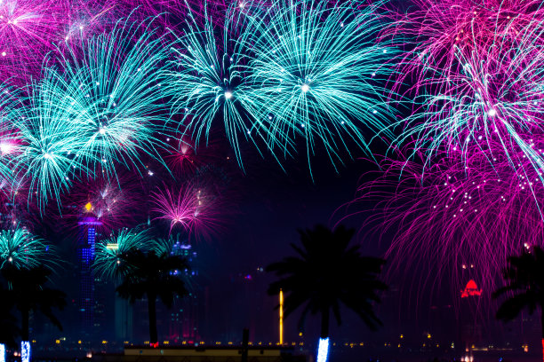 绚丽烟花纹理背景图片图片下载