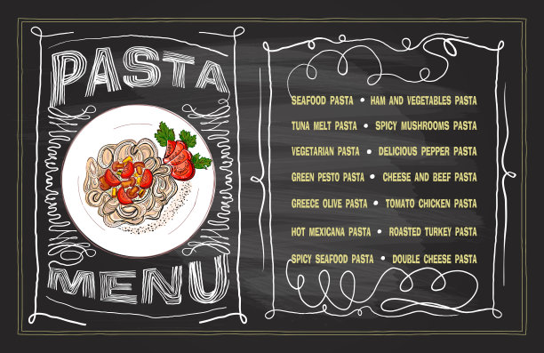 粉笔意面菜单板模拟，复制空间的文本图片下载