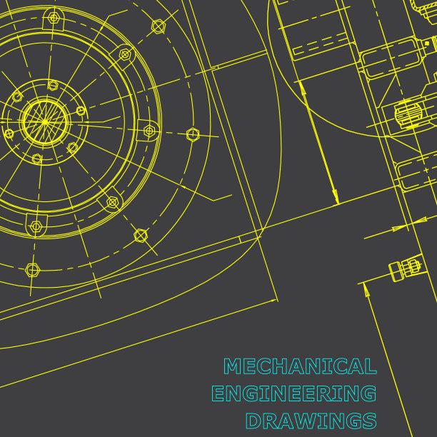 蓝图,素描。工程说明向量。封面，传单，横幅，背景图片下载