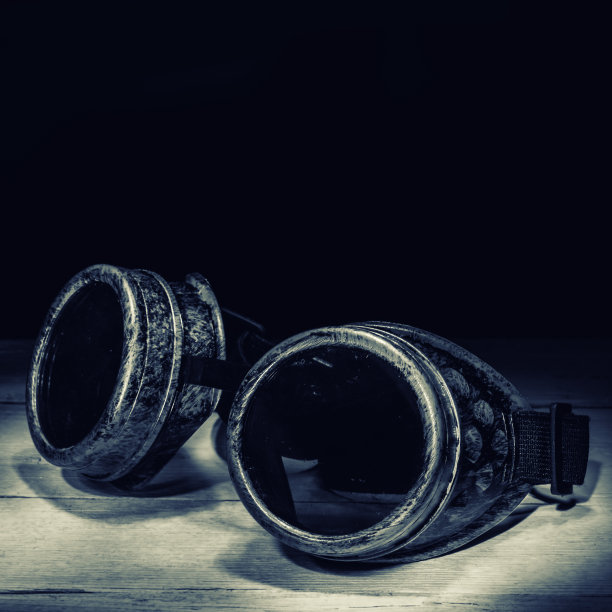 蒸汽朋克眼镜金属拼贴图片下载