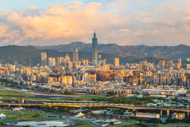 台北夜景天际线图片下载