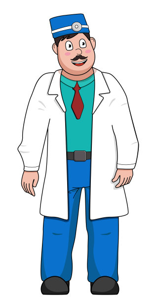 穿着医疗服的男医生牙医图片下载