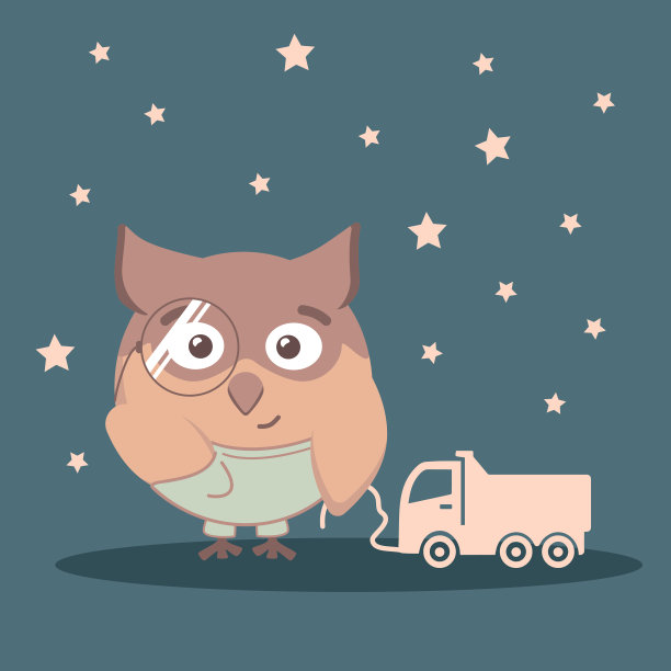 穿短裤的孩子的猫头鹰图片下载