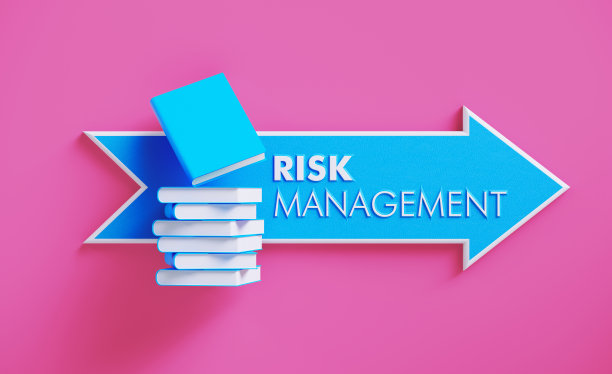 蓝色背景下的风险管理图片下载