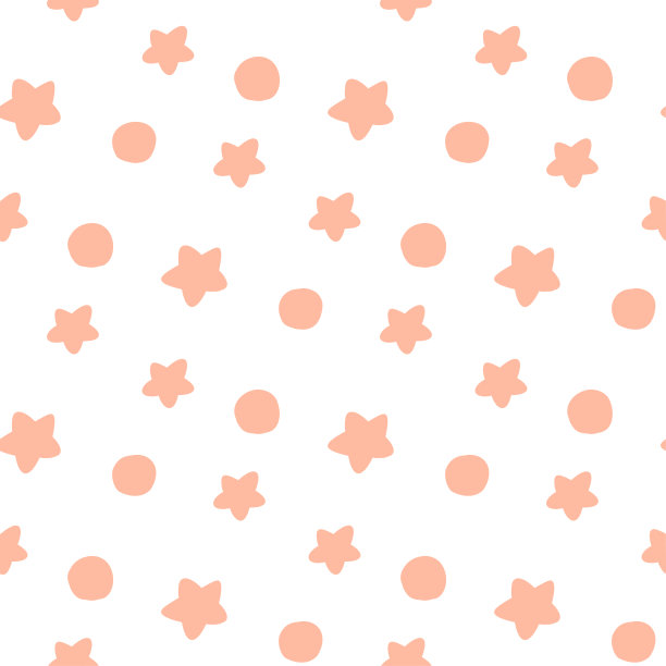橙色星形五彩纸屑图案。假日矢量明亮的背景。图片下载